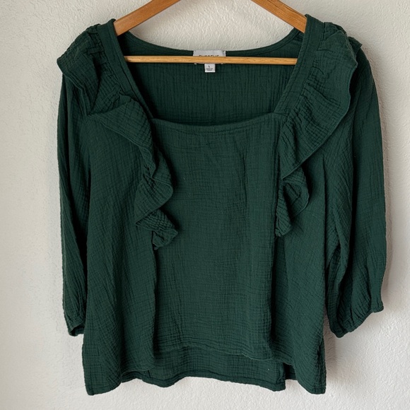 🔥Closet Closing!🔥 Evereve Francine Ruffle Top - Picture 1 of 5
